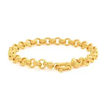 Shiels 9ct elegant yellow gold silver filled belcher bracelet offer