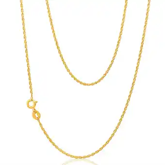 Shiels 9ct yellow gold silver filled singapore 50cm chain 25 gauge offer
