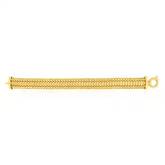 Shiels 9ct yellow gold silver filled 20cmx11mm wide mesh bracelet offer