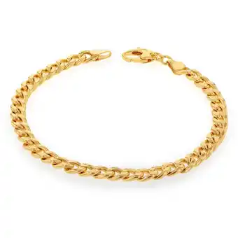 Shiels 9ct silverfilled yellow gold curb 19cm 150 gauge bracelet offer