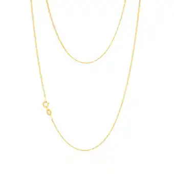 Shiels 9ct yellow gold silver filled 70cm curb chain offer