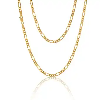 Shiels 9ct yellow gold copperfilled 55cm figaro chain offer