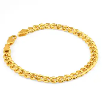 Shiels 9ct yellow gold copperfilled 19cm curb bracelet 150gauge offer