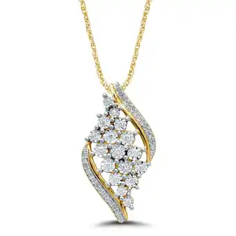 Shiels 9ct yellow gold 1/5 carat diamond pendant on 45cm 9ct gold chain offer
