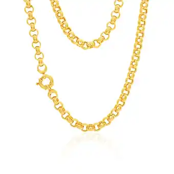 Shiels 9ct yellow gold silver filled belcher chain offer