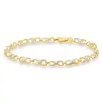 Shiels 9ct alluring yellow gold diamond fancy bracelet offer