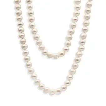 Shiels White freshwater 160cm long pearl necklace offer
