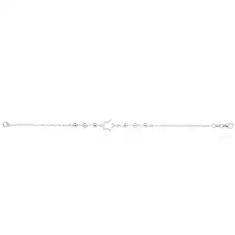 Shiels Sterling silver star and simulated pearl fancy bracelet 19cm offer