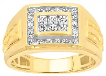 Shiels 9ct yellow gold 0.50 carat diamond ring set with 24 brilliant cut diamonds offer
