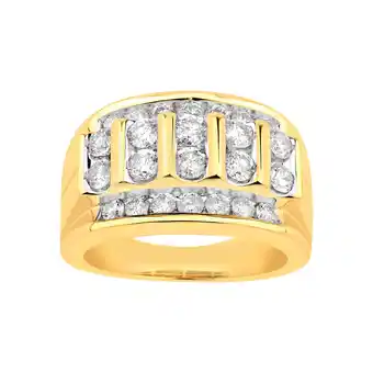 Shiels 9ct yellow gold gents ring with 2.00 carat of diamonds offer