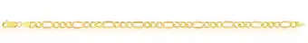 Shiels 9ct yellow gold silver filled 21cm figaro bracelet 120 gauge offer