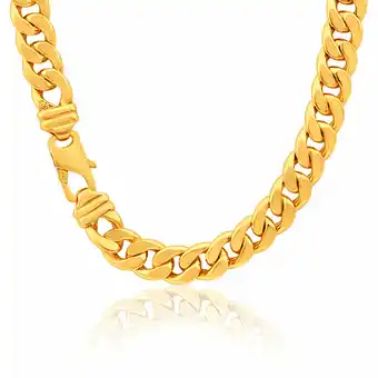 Shiels 9ct magnificent yellow gold copper filled curb chain offer