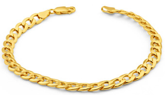 Shiels 9ct yellow gold copperfilled 21cm curb bracelet 150 gauge offer