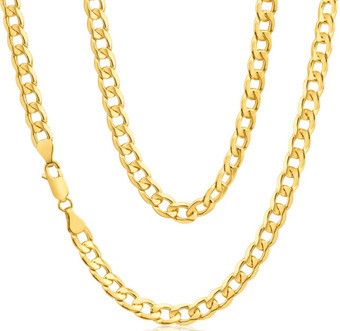 Shiels 9ct yellow gold copper filled curb chain offer