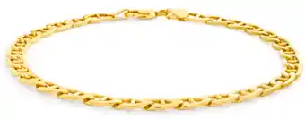 Shiels 9ct yellow gold alluring silver filled anchor bracelet offer