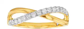 Shiels Flawless 1/4 carat diamond infinity ring in 9ct yellow gold offer