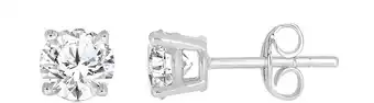 Shiels 9ct white gold 1 carat solitaire diamond stud earrings offer