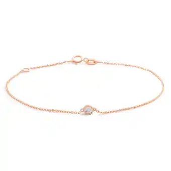 Shiels 9ct rose gold diamond adjustable 16-18cm bracelet offer