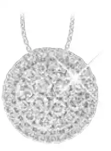 Shiels 9ct white gold 1 carat diamond cluster pendant on 45cm chain offer