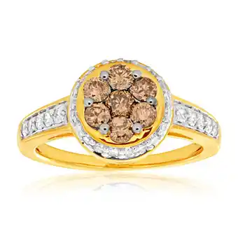Australian diamond 9ct yellow gold diamond ring (tw=1ct)