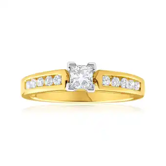 Shiels 9ct yellow gold & white gold ring with 0.5 carats of diamonds offer