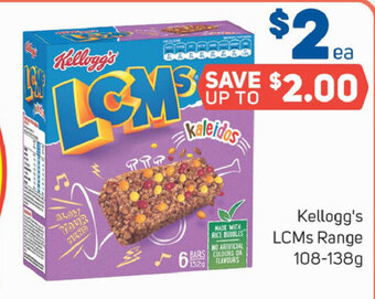 Foodland Kellogg's LCMs Range 108-138g offer