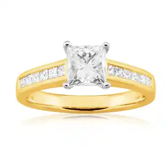 Shiels 18ct yellow gold ring with 1.3 carats of diamonds offer