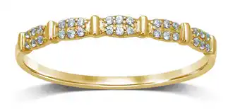 Shiels 9ct yellow gold diamond ring with 30 brilliant diamonds offer