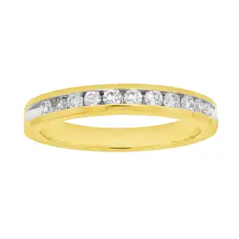 Shiels 9ct yellow gold diamond ring with 11 brilliant diamonds offer