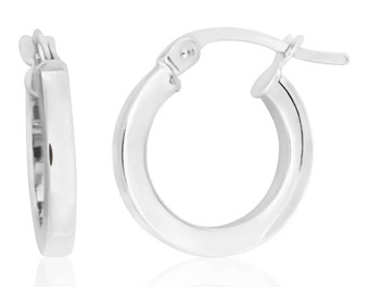 Shiels 9ct white gold splendid hoop earrings offer