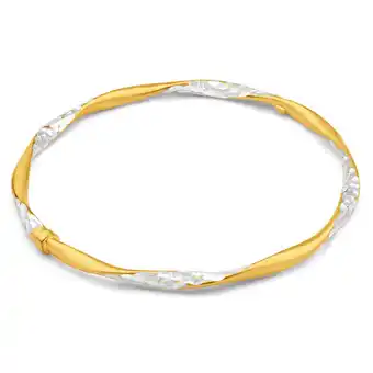 Shiels 9ct yellow gold silver filled dia cut 65mm bangle offer