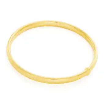Shiels 9ct yellow gold silver filled 6mm x 70mm bangle offer