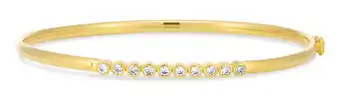 Shiels 9ct gold filled cubic zirconia bezel set bangle offer