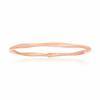 Shiels 9ct rose gold filled 65mm open twist bangle offer