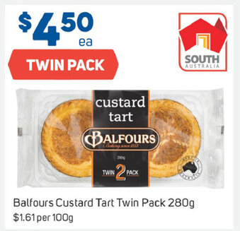 Foodland Balfours Custard Tart Twin Pack 280g offer