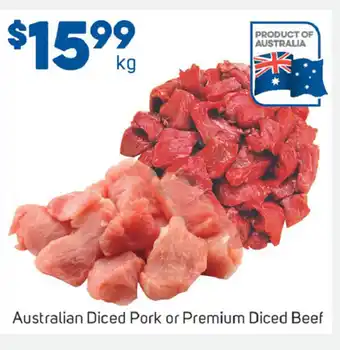 Foodland Australian Diced Pork or Premium Diced Beef offer