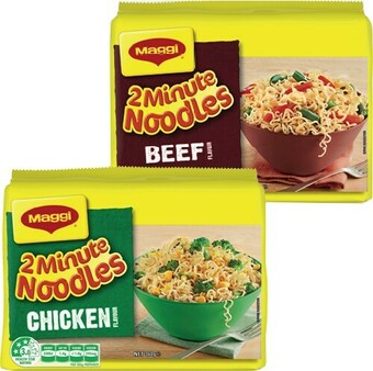 IGA Maggi 2 Minute Noodles 5 Pack Selected Varieties offer