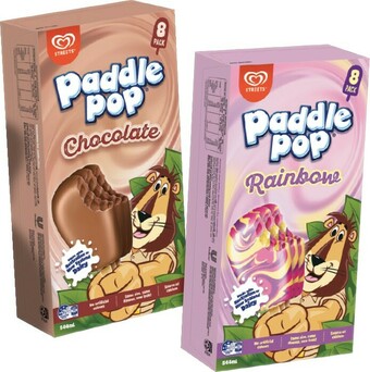 IGA Streets Paddle Pop 8 Pack Selected Varieties offer