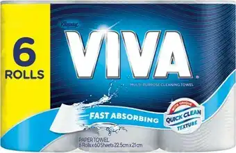 IGA Kleenex Viva Multi-Purpose Cleaning Towel 6 Pack offer