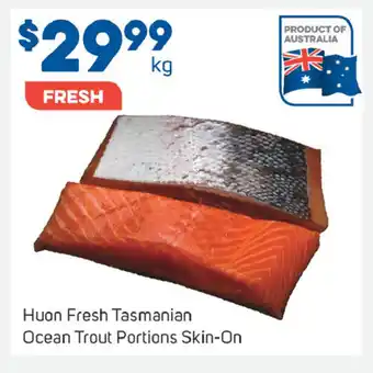 Houn Fresh Tasmanian Ocean Trout Portions Skin-On