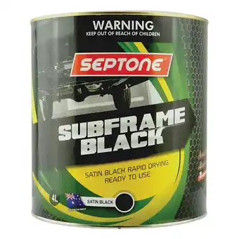 SuperCheap Auto Septone Subframe Black Paint - 4 Litre offer