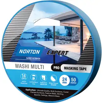 SuperCheap Auto Norton Expert 14 Day Masking Tape - 24mm x 50m offer