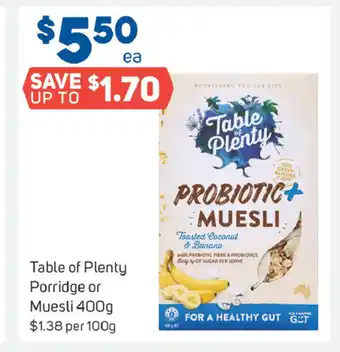 Table of Plenty Porridge 400g