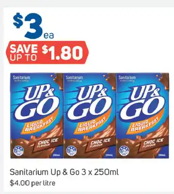 Foodland Sanitarium Up & Go 3x250ml offer