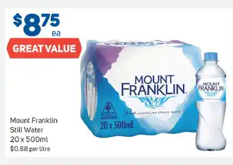 Foodland Mount Frnaklin Still Water 20x500ml offer