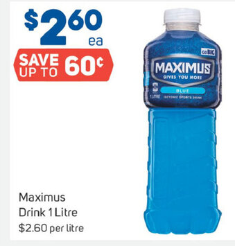 Foodland Maximus Drink 1 Litre offer