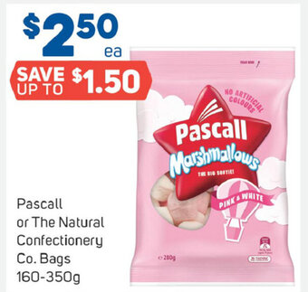 Foodland Pascall or The Natural Confectionery Co. Bags 160-350g offer