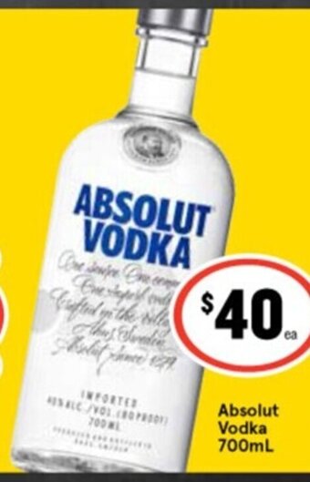 IGA Liquor Absolut Vodka 700ml offer