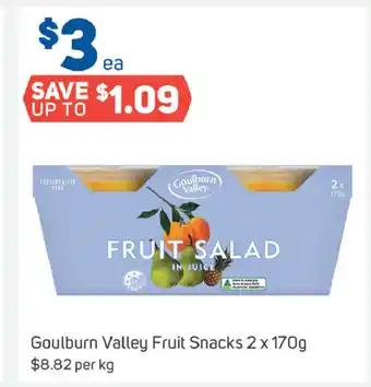 Foodland Goulburn Valley Fruit Snacks 2x170g offer