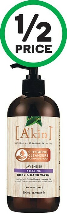 Woolworths A’kin Lavender Relaxing Body Wash 500ml offer
